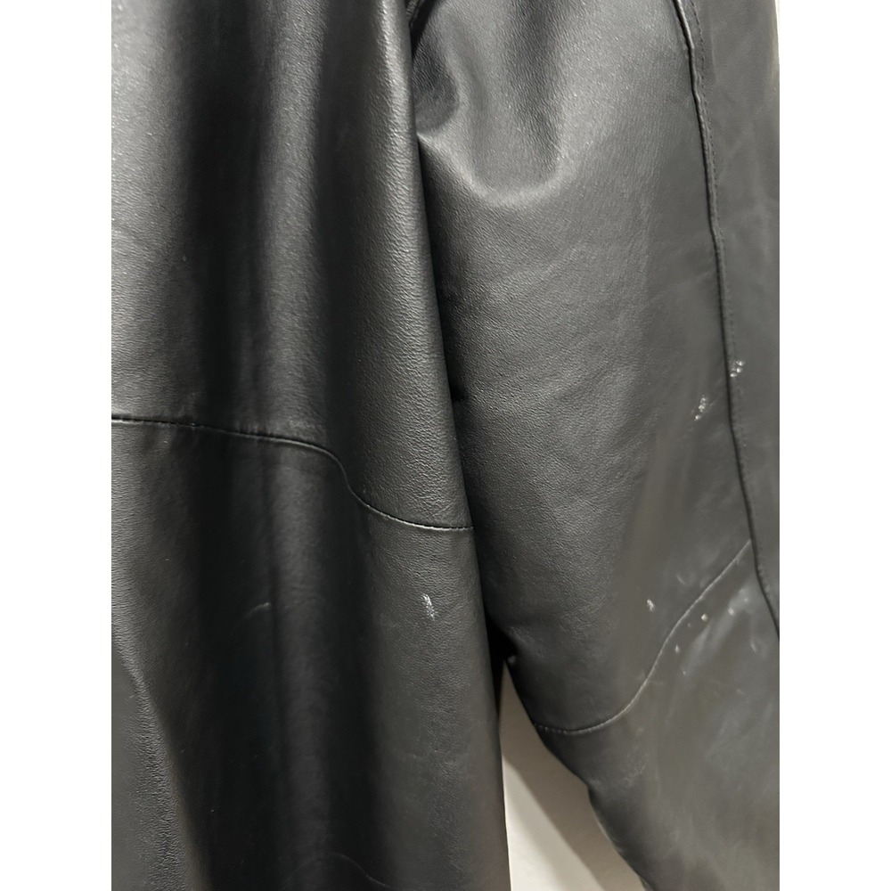 Duke Haband Vintage Black Leather Jacket Size‎ 2X - Picture 8 of 9